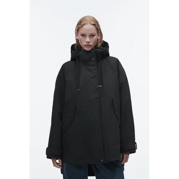 Zara Asymmetric Oversized Parka - Picture 3 of 13